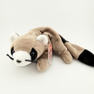 Vintage Ty Beanie Baby Ringo the Raccoon 1995 w/Tags Bday 7/14/1995 Plush Animal